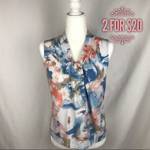 2 for $20/ Calvin Klein Blouse w/ Knot Detailing